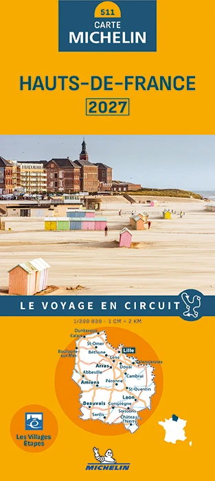 MICHELIN WEGENKAART 511 Hauts-de-France 2027 – boek cover