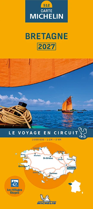Michelin Wegenkaart 512 Bretagne 2027 – boek cover