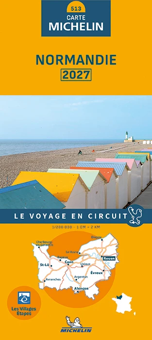 Michelin Wegenkaart 513 Normandië 2027 – boek cover