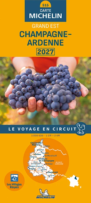 Michelin Wegenkaart 515 Champagne-Ardennen 2027 – boek cover
