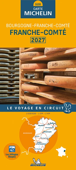 Michelin 520 Franche-Comté 2027 – boek cover