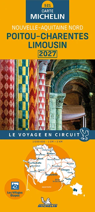 Michelin 521 Poitou Charentes 2027 – boek cover