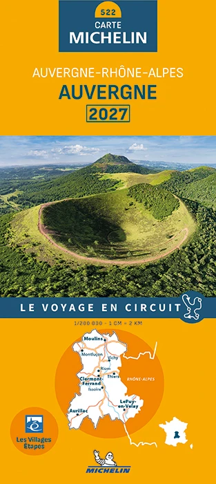 Michelin 522 Auvergne 2027 – boek cover