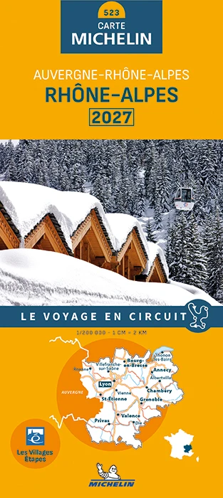 Michelin 523 Rhone-Alpes 2027 – boek cover
