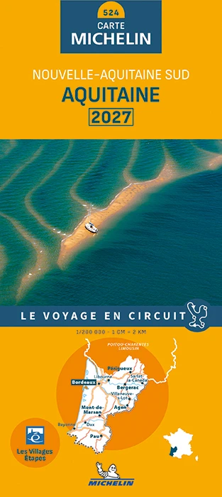 Michelin 524 Aquitaine 2027 – boek cover