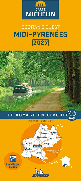 Michelin 525 Midi-Pyrenees 2027 – boek cover