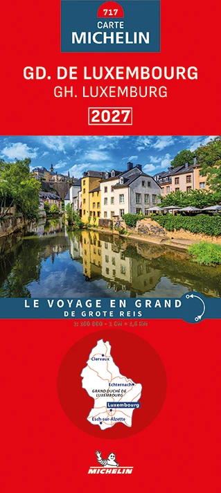 Michelin Wegenkaart Luxemburg 2027 – boek cover