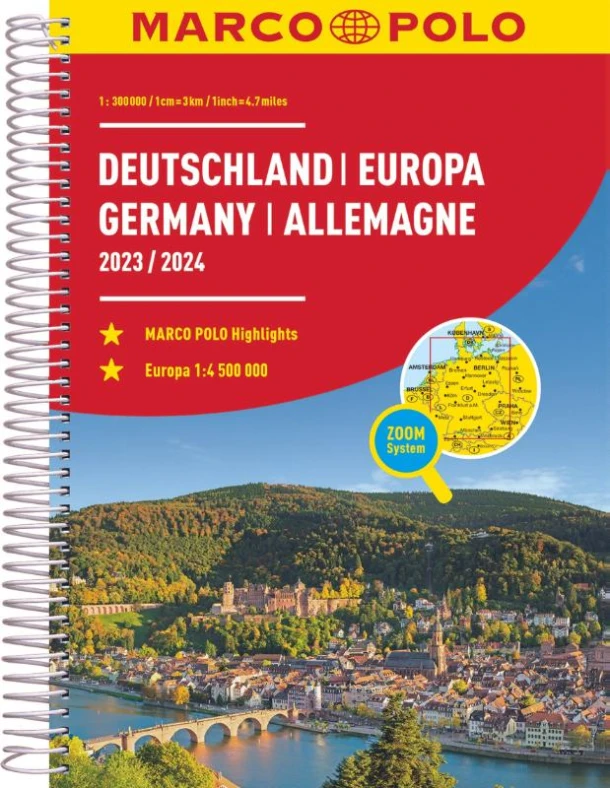 Marco Polo Wegenatlas Duitsland 2024/2025 – boek cover