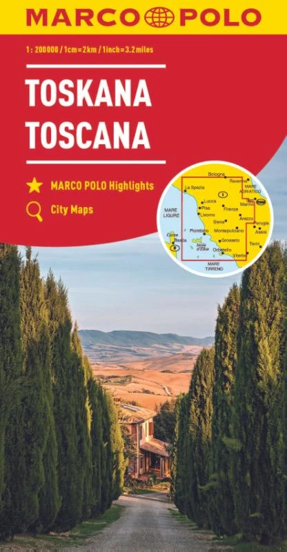 Marco Polo Wegenkaart 07 Toscane – boek cover