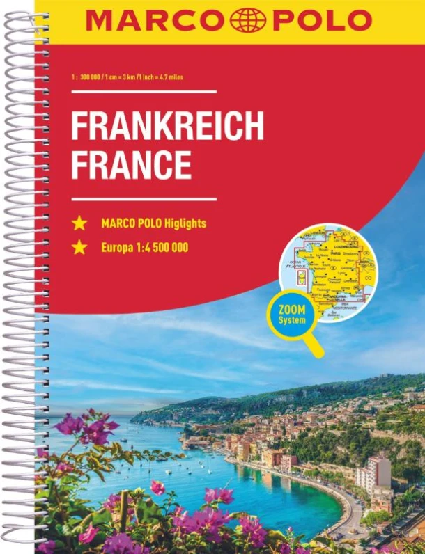 Marco Polo Wegenatlas Frankrijk – boek cover
