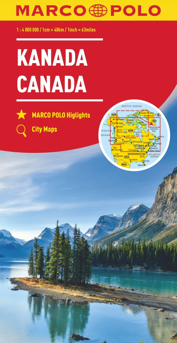 Marco Polo Wegenkaart Canada – boek cover