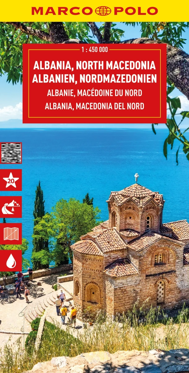 Marco Polo Wegenkaart Albanië, Noord-Macedonië – boek cover
