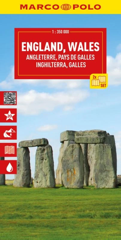 Marco Polo Wegenkaart Engeland / Wales 2k-set – boek cover