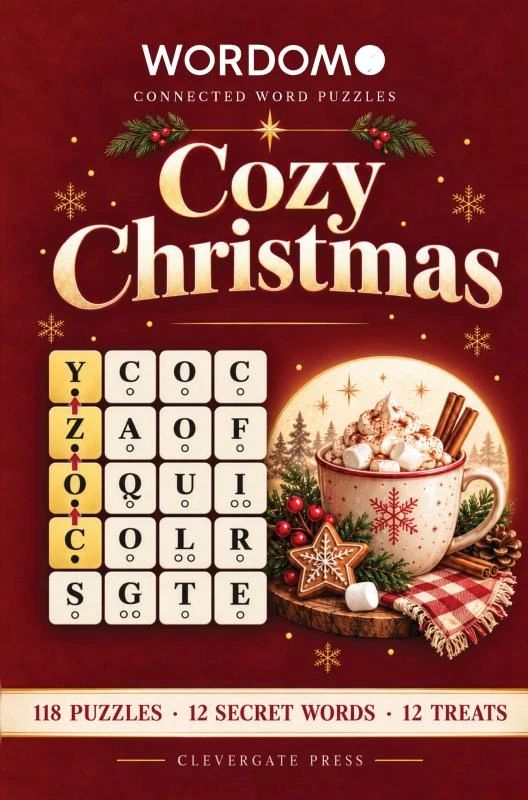 Cozy Christmas - A Word Puzzle Book for Adults – Clevergate Press – boek cover