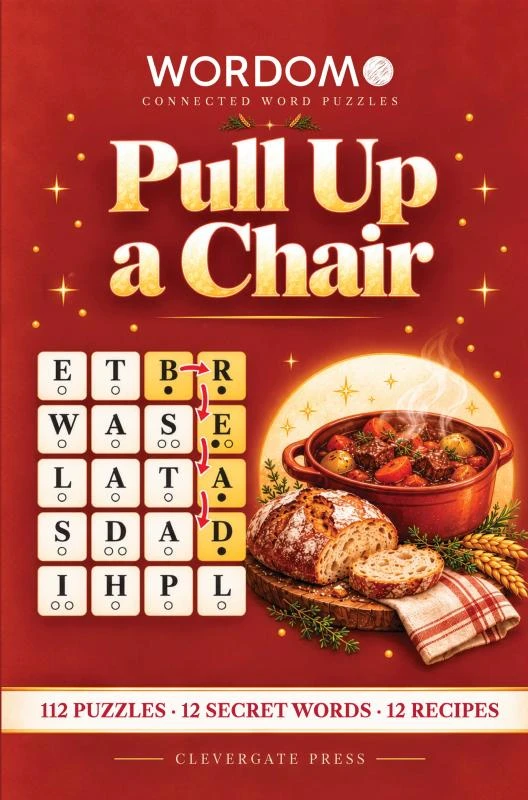 Pull Up a Chair - A Word Puzzle Book for Food Lovers – Clevergate Press – boek cover