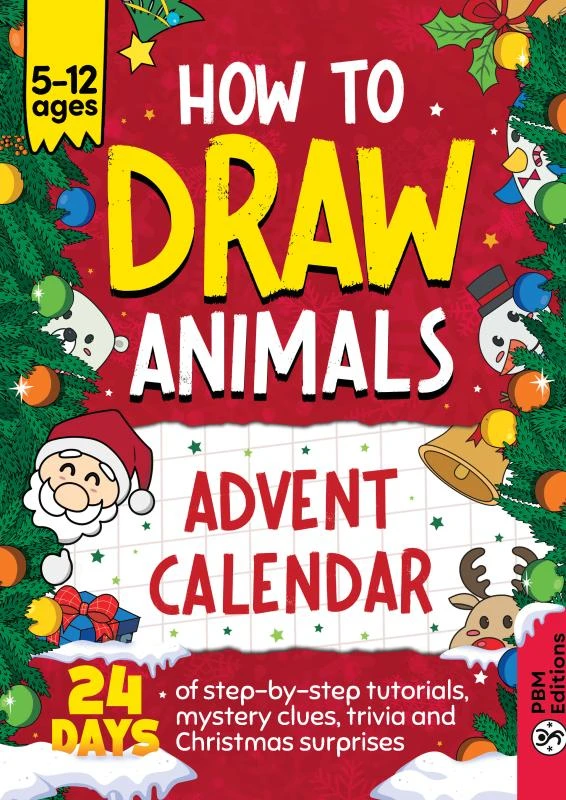 How to Draw Animals Advent Calendar – PBM Editions – boek cover