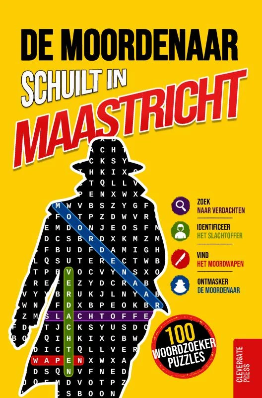 De moordenaar schuilt in Maastricht – Clevergate Press – boek cover