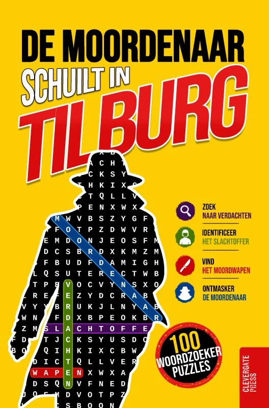 De moordenaar schuilt in Tilburg – Clevergate Press – boek cover