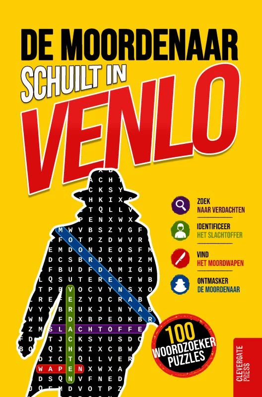 De moordenaar schuilt in Venlo – Clevergate Press – boek cover