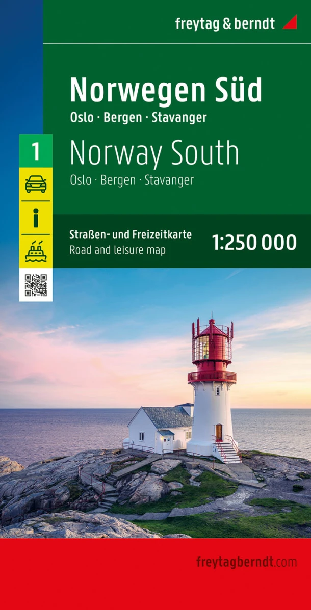 F&B Wegenkaart Noorwegen 1 Zuid – boek cover