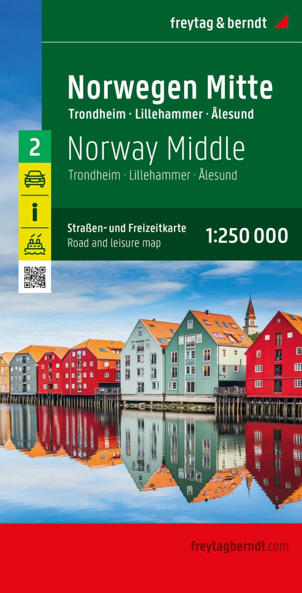 F&B Wegenkaart Noorwegen 2 Midden – boek cover
