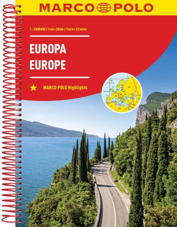 Marco Polo Wegenatlas Europa – boek cover