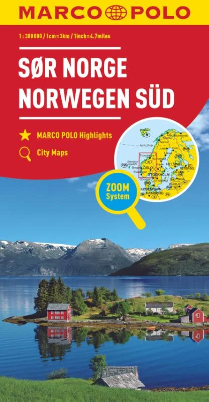 Marco Polo Wegenkaart Noorwegen Zuid – boek cover
