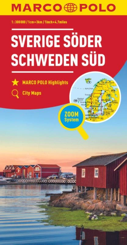 Marco Polo Wegenkaart Zweden Zuid – boek cover