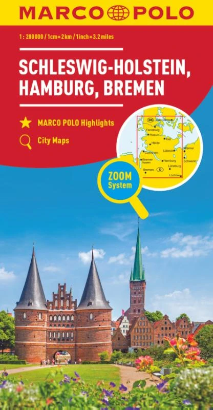 Marco Polo Wegenkaart 01 Sleeswijk-Holstein / Hamburg – boek cover