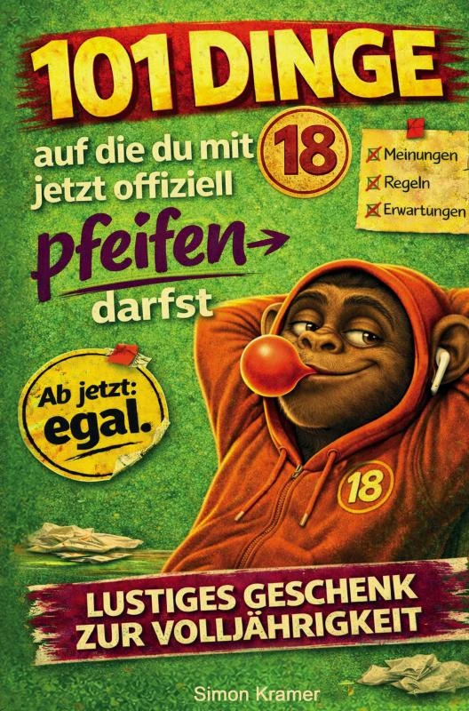 Auf die Plätze, fertig, 18! ¿ Dein Überlebenshandbuch für die Volljährigkeit – Simon Kramer – boek cover