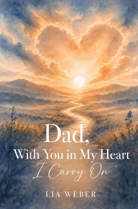 Dad, With You in My Heart I Carry On - A Companion for Remembering, Grieving, and Gently Moving Forward – Lia Weber – boek cover