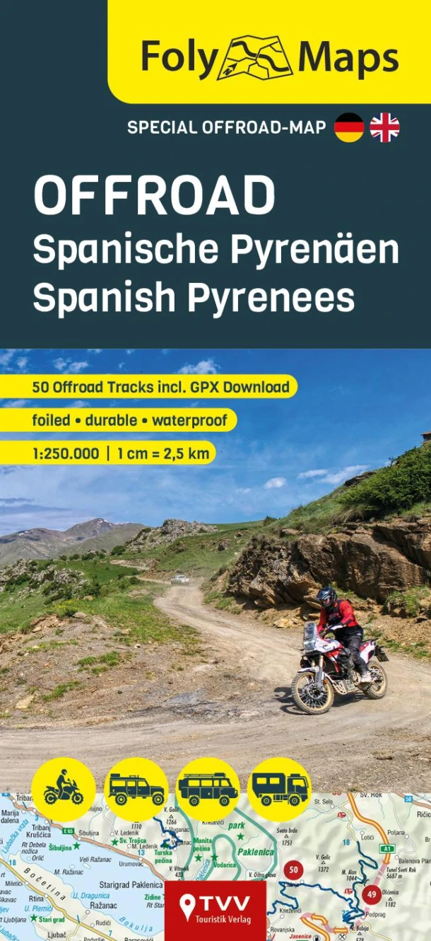 FolyMaps OFFROAD Spanish Pyrenees 1:250,000 – Martin Schempp – boek cover