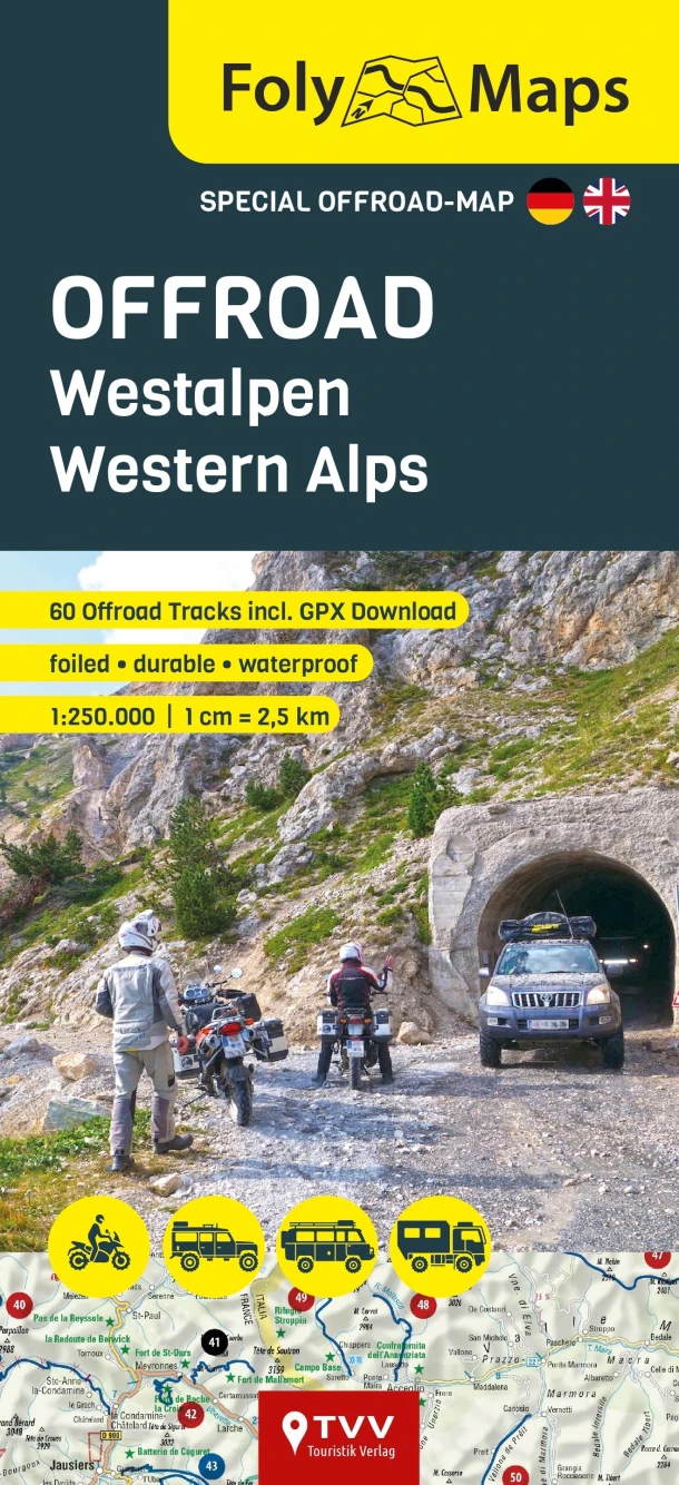 FolyMaps OFFROAD Western Alps 1:250,000 – Martin Schempp – boek cover