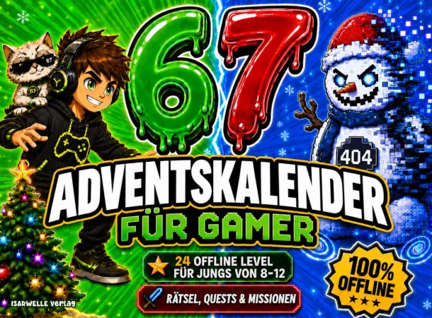 Six Seven 67 Adventskalender für Gamer – IsarWelle Verlag – boek cover