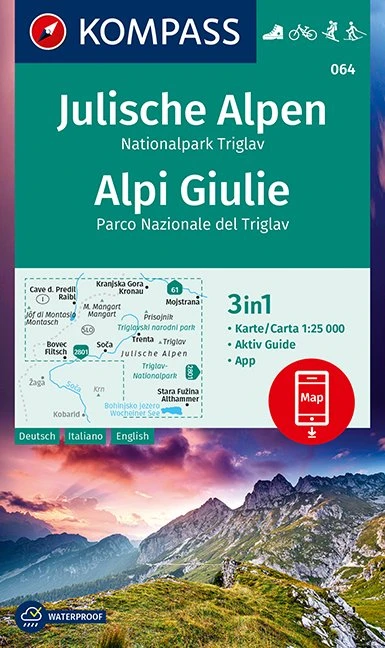 Kompass WK064 Julische Alpen, Nationalpark Triglav, Alpi Giulie – boek cover