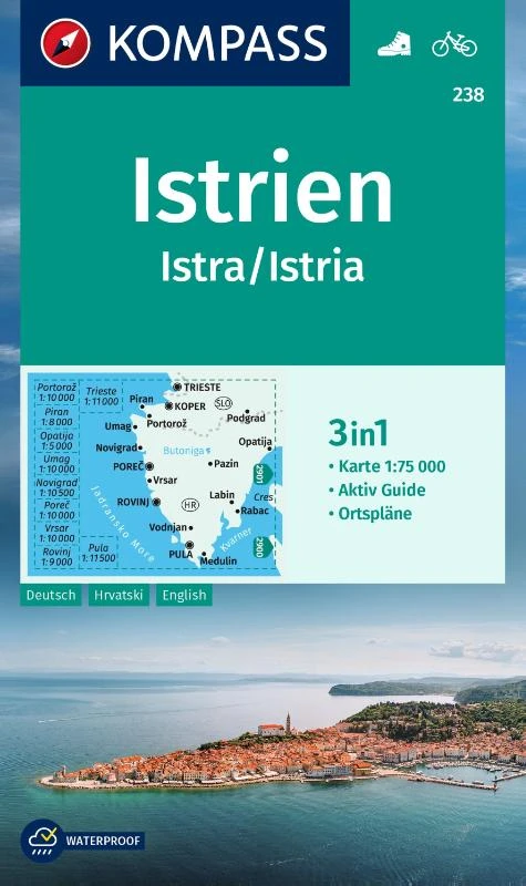 Kompass WK238 Istrien / Istrië – boek cover