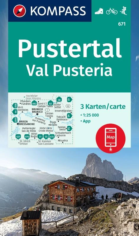 Kompass WK671 Pustertal, Val Pusteria