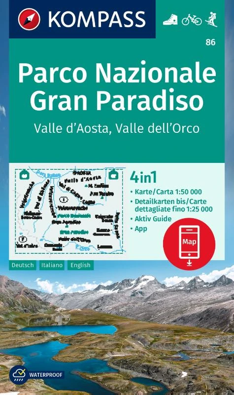 Kompass WK86 Parco Nazionale Gran Paradiso, Valle d'Aosta – boek cover