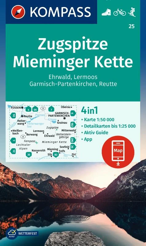 Kompass WK25 Zugspitze, Mieminger Kette