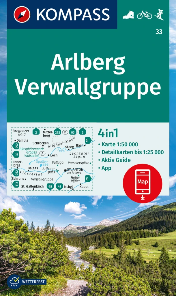 Kompass WK33 Arlberg, Verwallgruppe