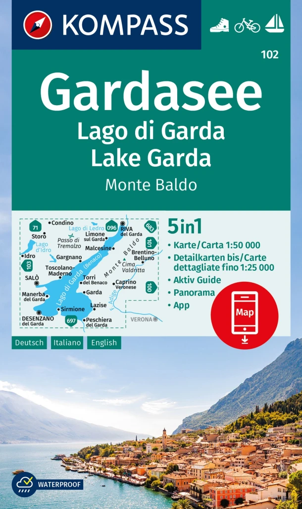 Kompass WK102 Gardameer – boek cover