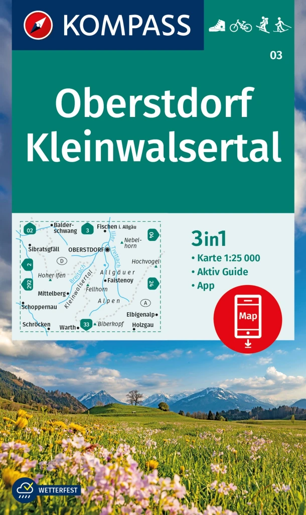 Kompass WK03 Oberstdorf, Kleinwalsertal – boek cover