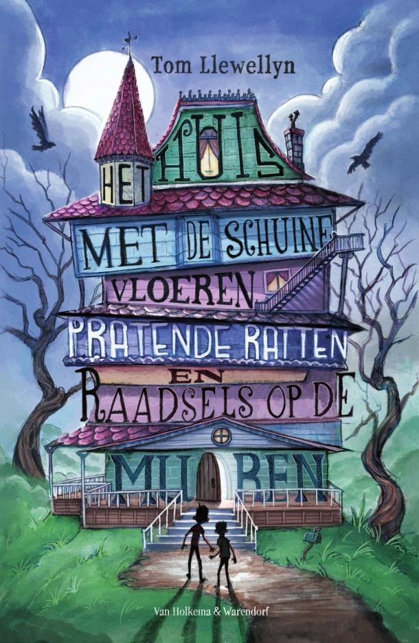 Het huis met de schuine vloeren, pratende ratten en raadsels op de muren – Tom Llewellyn – boek cover
