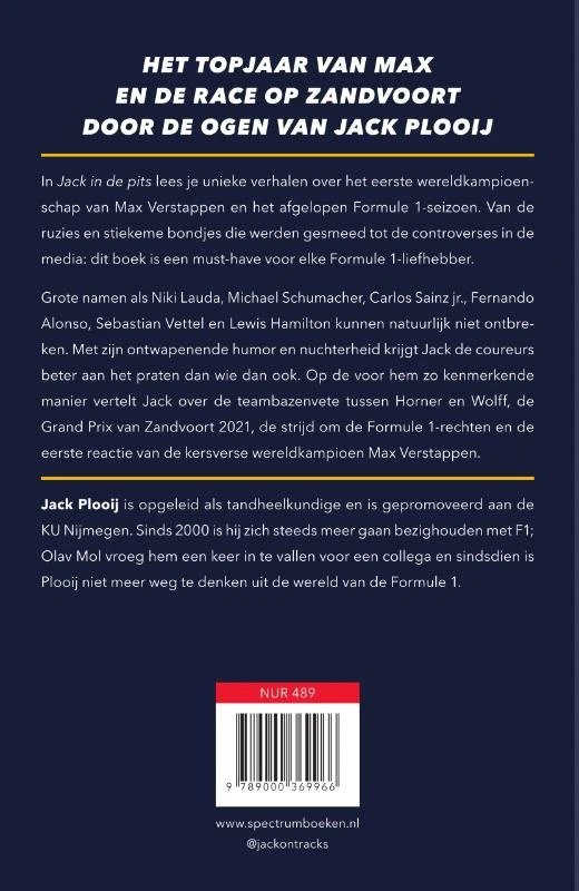 Jack in de pits – Jack Plooij – boek cover