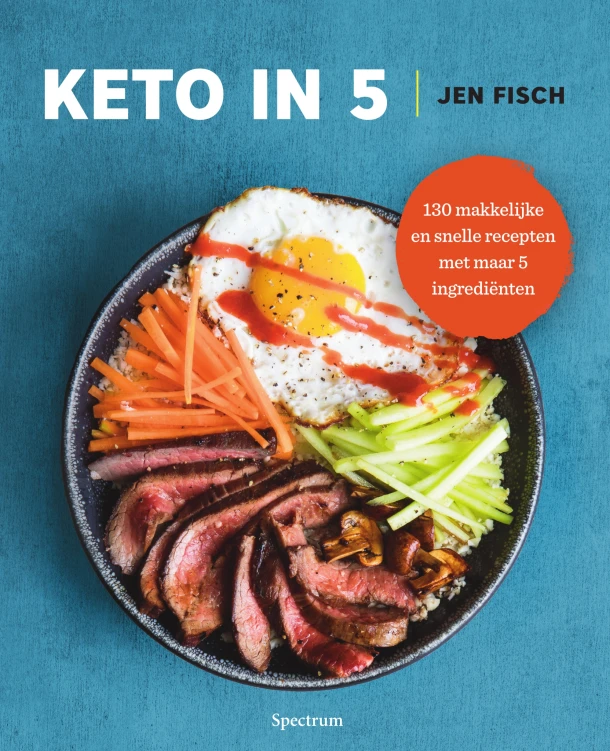 Keto in 5 – Jen Fisch – boek cover