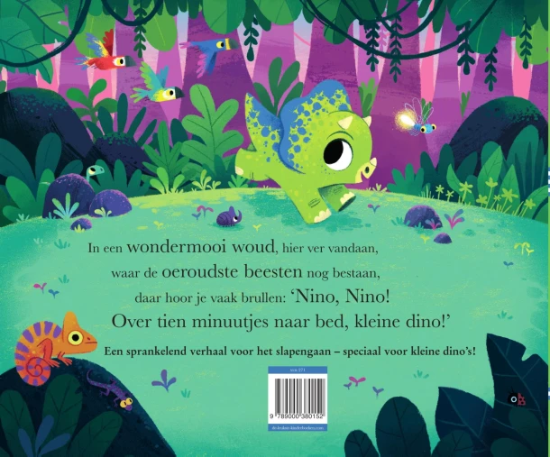 Over tien minuutjes naar bed kleine dino – Rhiannon Fielding – boek cover