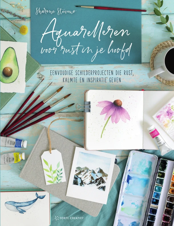 Aquarelleren voor rust in je hoofd – Sharone Stevens – boek cover
