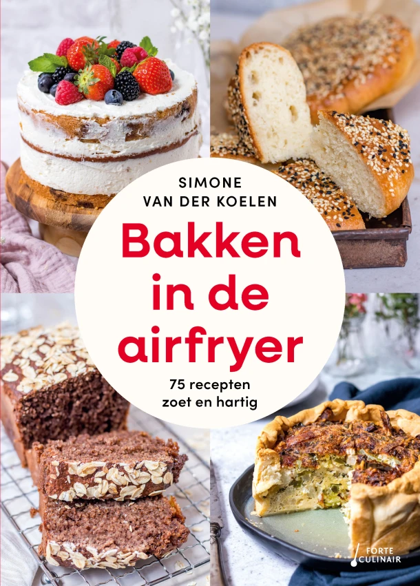 Bakken in de airfryer – Simone van der Koelen – boek cover
