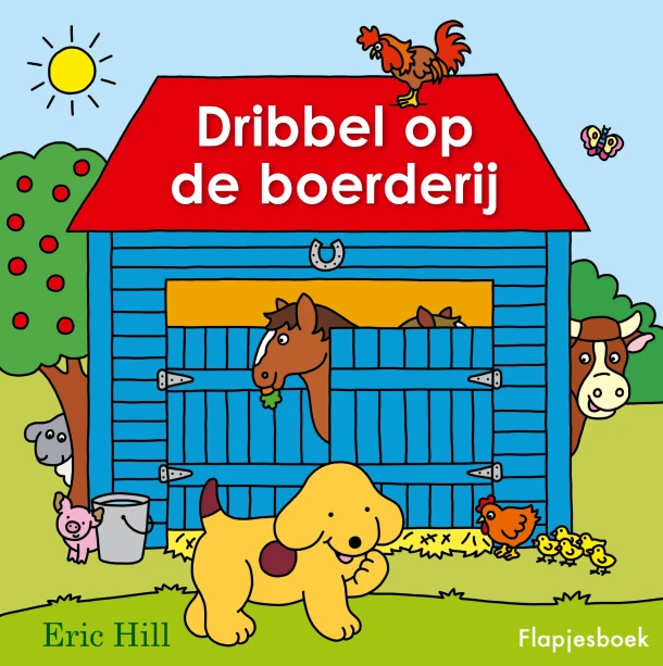 Dribbel op de boerderij – Eric Hill – boek cover