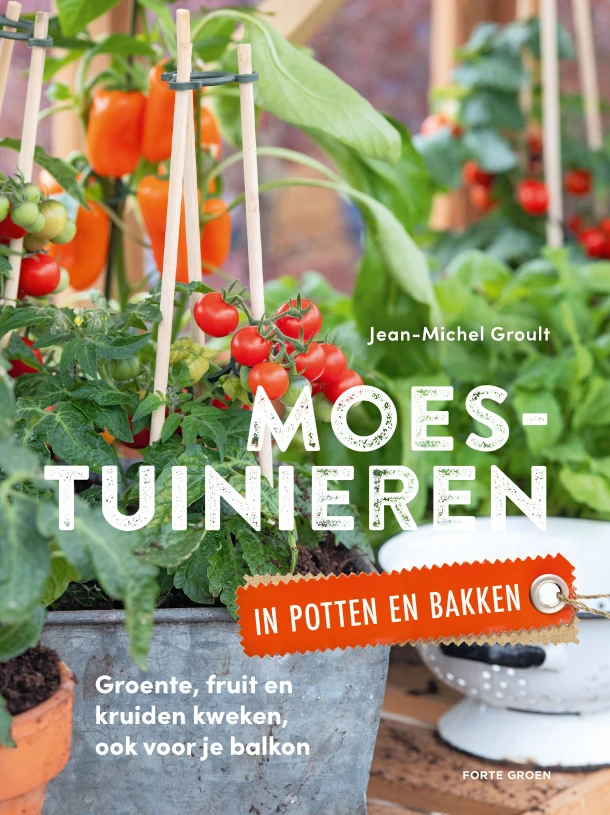 Moestuinieren in potten en bakken – Jean-Michel Groult – boek cover